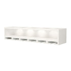nexxt FN00399-7INT Claret Wine Bottle and Glass Holder Wall Shelf, 21" x 4.25", White-No Assembly required; Easy to hang with keyholes on the back