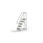 Tri-Arc Manufacturing Aluminum Rolling Ladder, Step Width: 16", Step Type: Serrated, No. of Steps: 5 (WLAR105165)-No. of Steps: 5