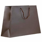 Jam Paper Matte Trapezoid Gift Bags with Rope Handles - 12" x 5" x 11" - Chocolate Brown Matte - 100 Pack-Color: Matte Chocolate Brown