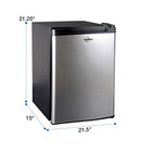 Koolatron Stainless Steel Compact Fridge - 1.76 cu. Ft. / 50 L-Temperature range from 28 degreeF (-2 degreeC) to 50 degreeF (10 degreeC)