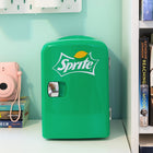 Coca-Cola Sprite Portable 6 Can Thermoelectric Mini Fridge Cooler/Warmer - 4 L / 4.2 qt-Eye-catching chrome door handle