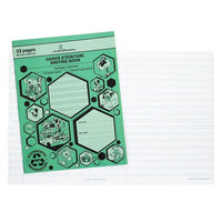 Louis Garneau Interlined Notebook, 9" x 7", 32 Pages, Green-32 pages