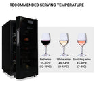 Koolatron 10 Bottle Wine Cooler, 1 cu. ft. (28L) Freestanding Thermoelectric Wine Fridge - Black-LED interior lighting gives off no heat