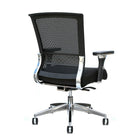 TygerClaw Mesh Mid Back, Fabric Seat Chair (TYFC2323)-Heavy duty aluminum base with durable multi-surface dual wheel casters