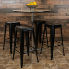 Plata Decor Tolix 30"H Stool - Black - 2 Pack-Weight Capacity: 200 lbs