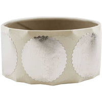 JAM Paper Circle Round Label Wafer Seals with Serrated Edges - 1-1/2" Diameter - Silver - 100 Pack -English only packaging