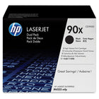 HP 90X (CE390XD) Black High Yield Original LaserJet Toner Cartridges, 2 Pack-Colour: Black