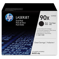 HP 90X (CE390XD) Black High Yield Original LaserJet Toner Cartridges, 2 Pack-Colour: Black