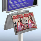 Azar Displays H Steel Brochure Shelf for Freestanding Unit (300273-SLV)-Brochure Shelf