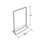 Azar Displays 11" x 8.5" Vertical Top Load Acrylic Sign Holder, Clear, 10 Pack (142715)-Made of 0.1" thick clear plastic and it is top loading for easy paper insertion
