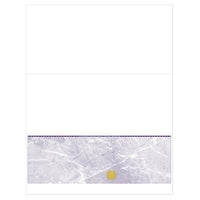 Deluxe Bottom Laser Cheque Purple with Gold Hologram, French, 8.5" x 11", 500 Pack-Laser cheque with hologram