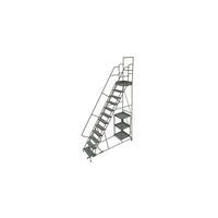 Tri-Arc Stock Picking Rolling Ladder, 24" x 120", 12 Step, Serrated (KDSP112242)-Frame Material: Steel