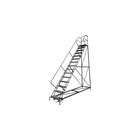 Tri-Arc Safety Slope Rolling Ladder, 15 Step, 150" x 141", Perforated (KDEC115246)-Frame Material: Steel