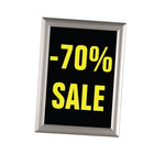 J&J (LOPT8511SS) OPTI Frame, 8.5x11, Silver, 5 Pack-Aluminum frame poster holder