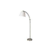 Dainolite Adjustable Floor Lamp White Shd 61 x 28 x 11 in Satin Chrome (DM2578-F-SC)-Floor Lamp