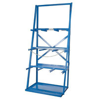 Kleton Combination Vertical Rack-Stores bars up to 12' long and features three shelves for extra storage of small parts