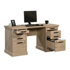 Sauder 60"W La Collection Mason Peak Crédence - Finition Prime Oak-Assemblage rapide et facile