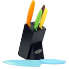 Oceanstar KS1217 6-Piece Non-Stick Coating knife set with Block, Elegant Black-Hardwood storage block keeps your knives organized, safe, and ready to use.