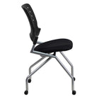 Flash Furniture Galaxy Mobile Nesting Chair with Black Fabric Seat-Perforated Plastic Back