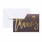Mara-Mi Thank You Notes - 3.5" x 5" - Black Linen - 50 Pack-Thank you notecards
