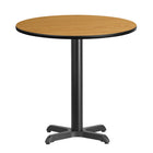 Flash Furniture 30" Round Natural Laminate Table Top with 22" x 22" Table Height Base-Natural Laminate Top
