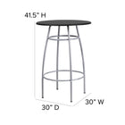 Flash Furniture Bar Height Table Set with Padded Stools-2 Backless Barstools