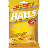 Halls Mentho-Lyptus Cough Tablets, Honey-Lemon, 30 Pack-For soothing sore throats and relieving coughs and nasal congestion
