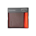 Champs Leather RFID Slim Wallet - Brown-RFID theft protection featuring a thin lining designed to help prevent electronic  theft 