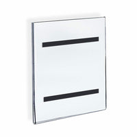 Azar Displays Wall Mount Sign Holder with Magnetic Tape, 10 Pack (129921)-Clear Acrylic