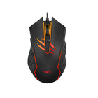 Havit MS1027 USB2.0 breathing Rainbow LED light, 2400DPI and 6 buttons gaming mouse - Black-Cool breathing light design