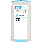 HP 70 Light Cyan Ink Cartridge (C9390A)-Light Cyan