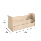 Flash Furniture Bright Beginnings Commercial Grade Modular Double Sided 2 Tier Wooden Classroom Book Display Shelf - Natural-Greenguard Certified Wood for Healthier Air Quality
