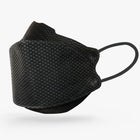 Hynaut 4-Ply KN95 Face Masks with Earloops - Black - 50 Pack-98% Filtration & Fluid Resistance Tested
