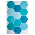 Truu Design Aqua Hexagon Peel and Stick Wall Decals, 12.4 x 19.1 inches, Multicolor, 6 Pieces-Set: comes in a box of 6 premium quality wall decals, suitable for smooth and clean surfaces