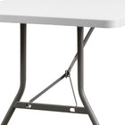 Flash Furniture 30"W x 96"L Granite White Plastic Folding Table-Seats up to 10 Adults