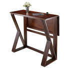 Winsome Harrington Drop Leaf High Table-Each Drop Leaf has surface area of 39.37"W x 15.75"D.  Gate legs to support extended top.