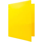 JAM Paper Plastic Heavy Duty 3 Hole Punched 2 Pocket School Folders, Yellow, 108 Pack (383HHPYEA)-Size: 9-1/2 x 11-1/2