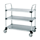 Stainless Steel Standard-Duty Utility Cart, 3-Shelf, 18" x 39"(MW204)-No. of Shelves: 3