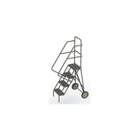 Tri-Arc Roll & Fold Rolling Ladder, 4 Step, 40" Height, Serrated (KDRF104162)-Frame Material: Steel