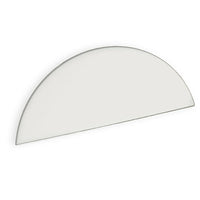 Azar Displays White Half Round Header Sign, 5.5" x 13.5" (700037)-Half Round