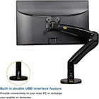 North Bayou 22"-35" Gas Strut Monitor Desktop Mount with USB Port - F100A-Weight Capacity: 6.6 lbs to 19.8 lbs