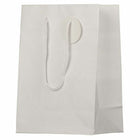 JAM Paper Gift Bags with Rope Handles - Medium - 8" x 10" x 4" - White Matte - 100 Pack-Quantity: 100 per pack