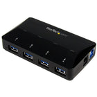 StarTech 4-Port USB 3.0 Hub plus Dedicated Charging Port, 1 x 2.4A Port-Charge your smartphone or tablet quickly, using the 2.4A USB fast-charge port
