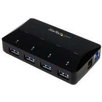 StarTech 4-Port USB 3.0 Hub plus Dedicated Charging Port, 1 x 2.4A Port-Charge your smartphone or tablet quickly, using the 2.4A USB fast-charge port
