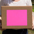 JAM Paper Full Page Sticker Paper Shipping Labels - 8-1/2" x 11" - Neon Pink - 10 Pack -Neon Pink Full Page Sticky Labels, Make your mail stand out with colourful shipping address labels