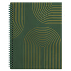 Staples Ruled Coil Notebook - 8"W x 10"L - Green Arches - 80 Sheets-Ruled