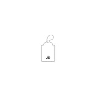 Wamaco Retail Tag JS 1-1/8"W x 1-3/4"H with String - 1000 Pack-Use for inventory decription and pricing