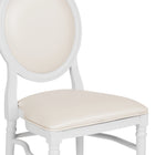 Flash Furniture HERCULES Series King Louis Chair - White-Fluted Legs