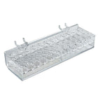 Azar Displays 36 Oval Slot Mascara & Cosmetic Tray For Pegboard, Slatwall/Counter Top, Clear, 2 Pack (225522)-2 hooks attached for easy mounting