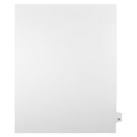 Mark Maker Legal Exhibit Index Tab White Single Tabs, 1/25th Cut, Letter Size, No Holes, Number 73, 25 Pack-White Single Tabs, 1/25th Cut
